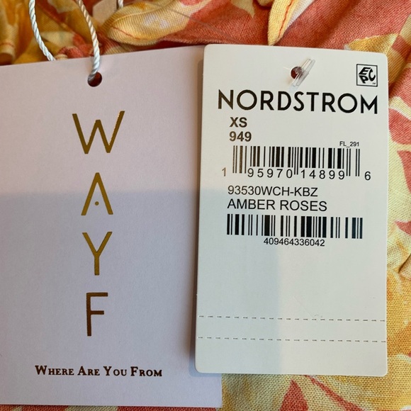 NWT WAYF Goldie Floral Linen Blend Sundress SZ XS - Picture 3 of 3